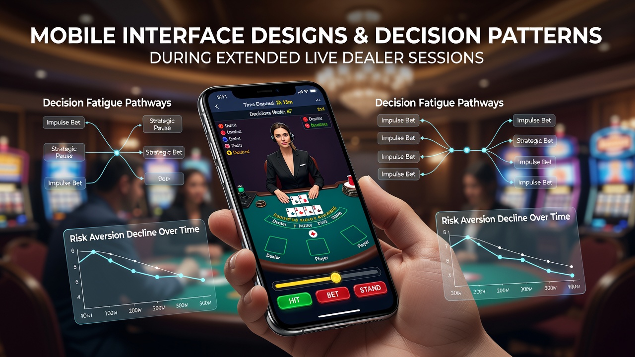 Mobiele interface voor live dealer spellen met duidelijke knoppen en timers