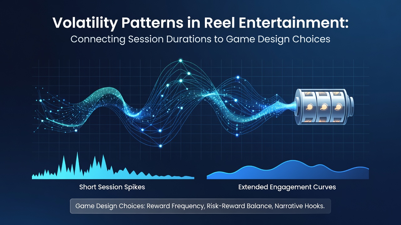 Illustratie van volatiliteitspatronen in reel entertainment en sessieduren